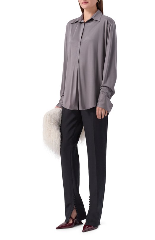 Блузка из вискозы Dries Van Noten 252-011155-2617 Серый  252-011155-2617 Фото 2