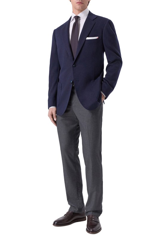 Кашемировый пиджак Kiton UG81K0150G06 Синий  UG81K0150G06 Фото 2
