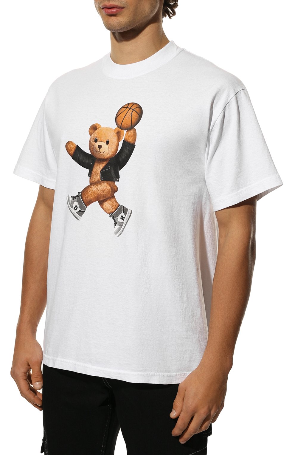 Хлопковая футболка DOMREBEL белого цвета по цене 14200 руб., арт. JUMPBEAR/T-SHIRT, фото 3 Хлопковая футболка DOMREBEL, арт. JUMPBEAR/T-SHIRT, фото 3