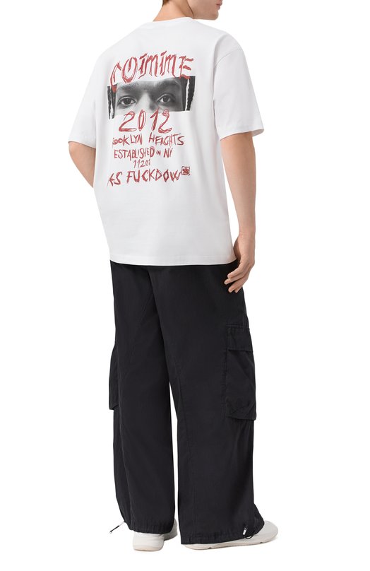 Хлопковая футболка Comme des Fuckdown CFABW01517 Белый  CFABW01517 Фото 2