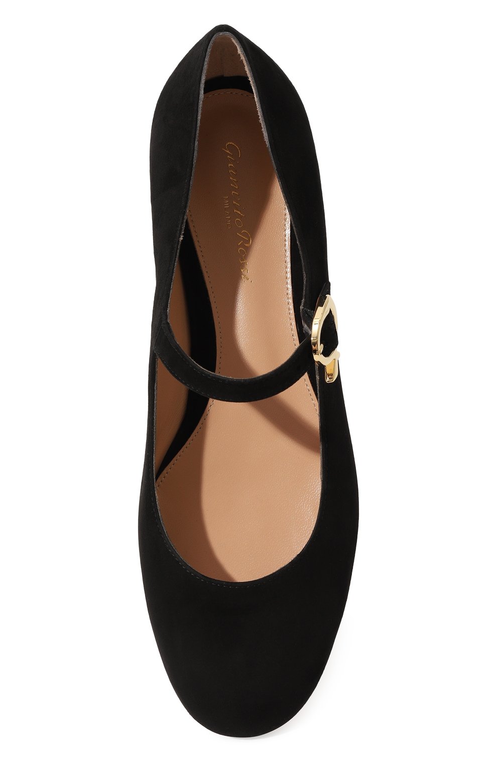 Замшевые балетки mary ribbon 05 GIANVITO ROSSI, арт. G22164.05CU0.CAMNER0, фото 6