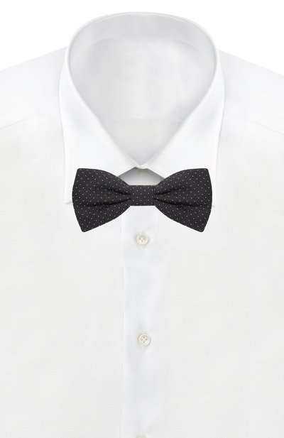Шелковый галстук-бабочка DOLCE & GABBANA темно-синего цвета по цене 21850 руб., арт. GR053E/G0JKL, фото 2 Шелковый галстук-бабочка DOLCE & GABBANA, арт. GR053E/G0JKL, фото 2
