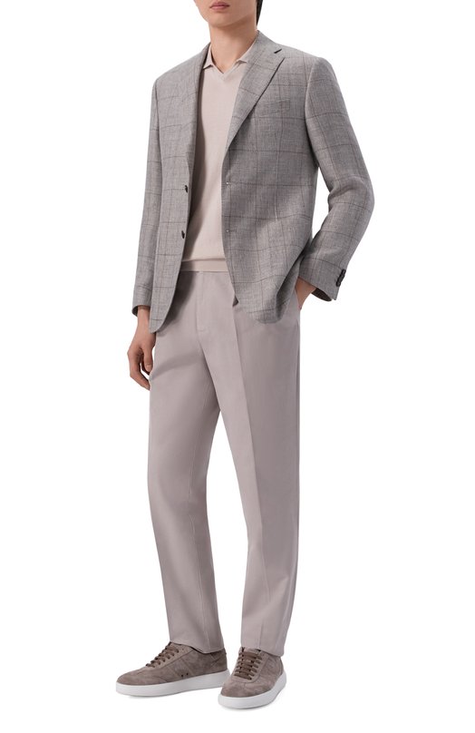 Пиджак изо льна и шерсти Corneliani 276018/2716318 Серый  276018/2716318 Фото 3