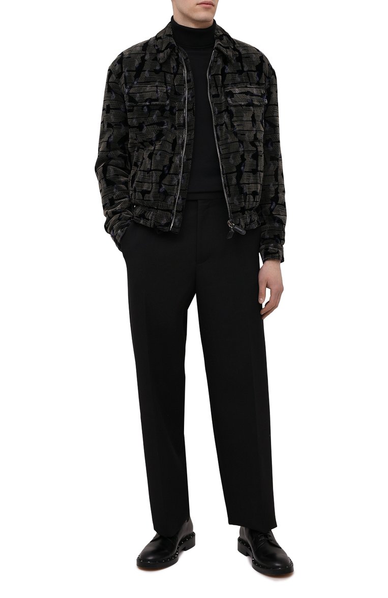 Мужской бомбер из вискозы и шелка GIORGIO ARMANI разноцветного цвета, арт. 1WG0B066/T02SM | Фото 2 (Длина (верхняя одежда): Короткие; Рукава: Длинные; Кросс-КТ: Куртка, бомбер, Утепленные; Материал утеплителя: Шерсть; Стили: Кэжуэл; Материал внешний: Вискоза, Синтетический материал; Принт: С принтом)