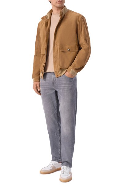 Джинсы slimmy tapered 7 FOR ALL MANKIND серого цвета по цене 29150 руб., арт. 7TB00C11-3LI, фото 2 Джинсы slimmy tapered 7 FOR ALL MANKIND, арт. 7TB00C11-3LI, фото 2