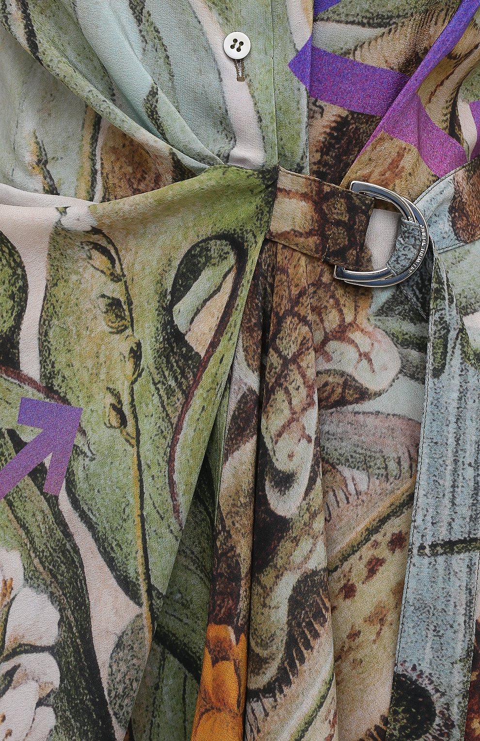 Шелковое платье OFF-WHITE, арт. 0WDB325S21FAB005, фото 5