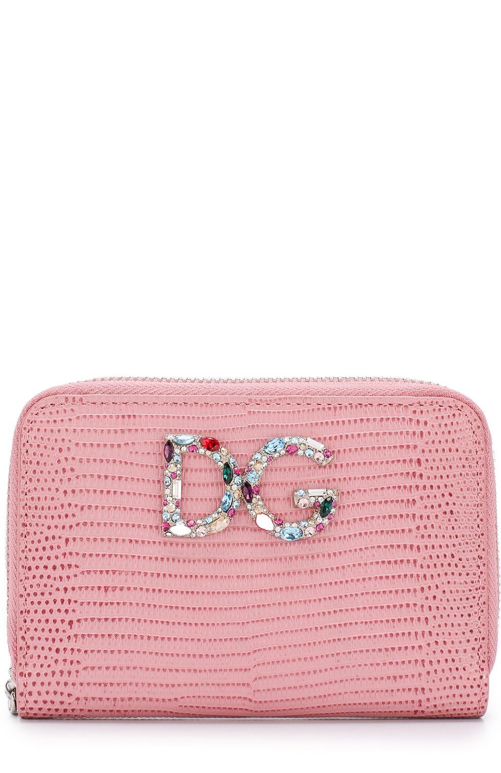 Кожаный кошелек на молнии с логотипом бренда DOLCE & GABBANA розового цвета по цене 66600 руб., арт. BI0920/AH330, фото 1 Кожаный кошелек на молнии с логотипом бренда DOLCE & GABBANA, арт. BI0920/AH330, фото 1