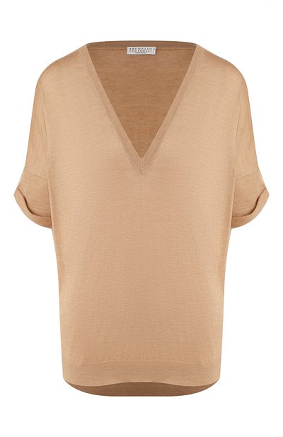 Женский топ из смеси кашемира и шелка BRUNELLO CUCINELLI, арт. M13828812