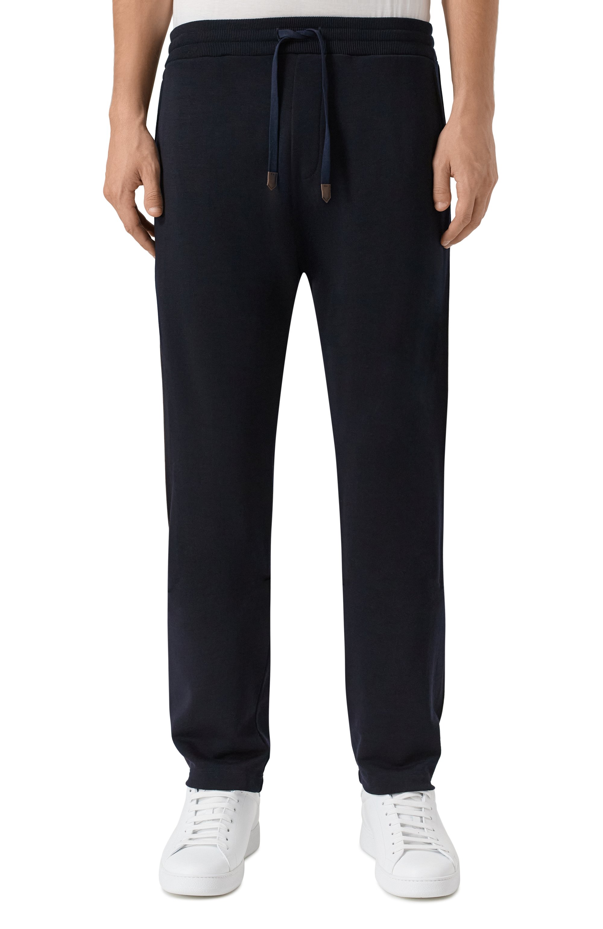 Шерстяные брюки CANALI темно-синего цвета по цене 122500 руб., арт. T0913/MJ02339, фото 3 Шерстяные брюки CANALI, арт. T0913/MJ02339, фото 3