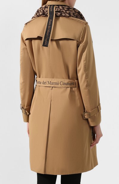 Плащ с шарфом FORTE DEI MARMI COUTURE бежевого цвета по цене 59500 руб., арт. FFW19-1301, фото 4 Плащ с шарфом FORTE DEI MARMI COUTURE, арт. FFW19-1301, фото 4
