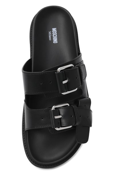 Кожаные ш лепанцы MOSCHINO, арт. MB28103G00/GA0, фото 5