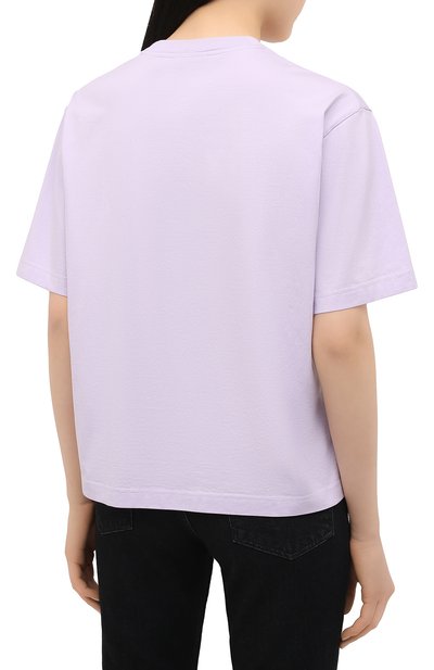 Хлопковая футболка ACNE STUDIOS сиреневого цвета по цене 18700 руб., арт. AL0195, фото 4 Хлопковая футболка ACNE STUDIOS, арт. AL0195, фото 4