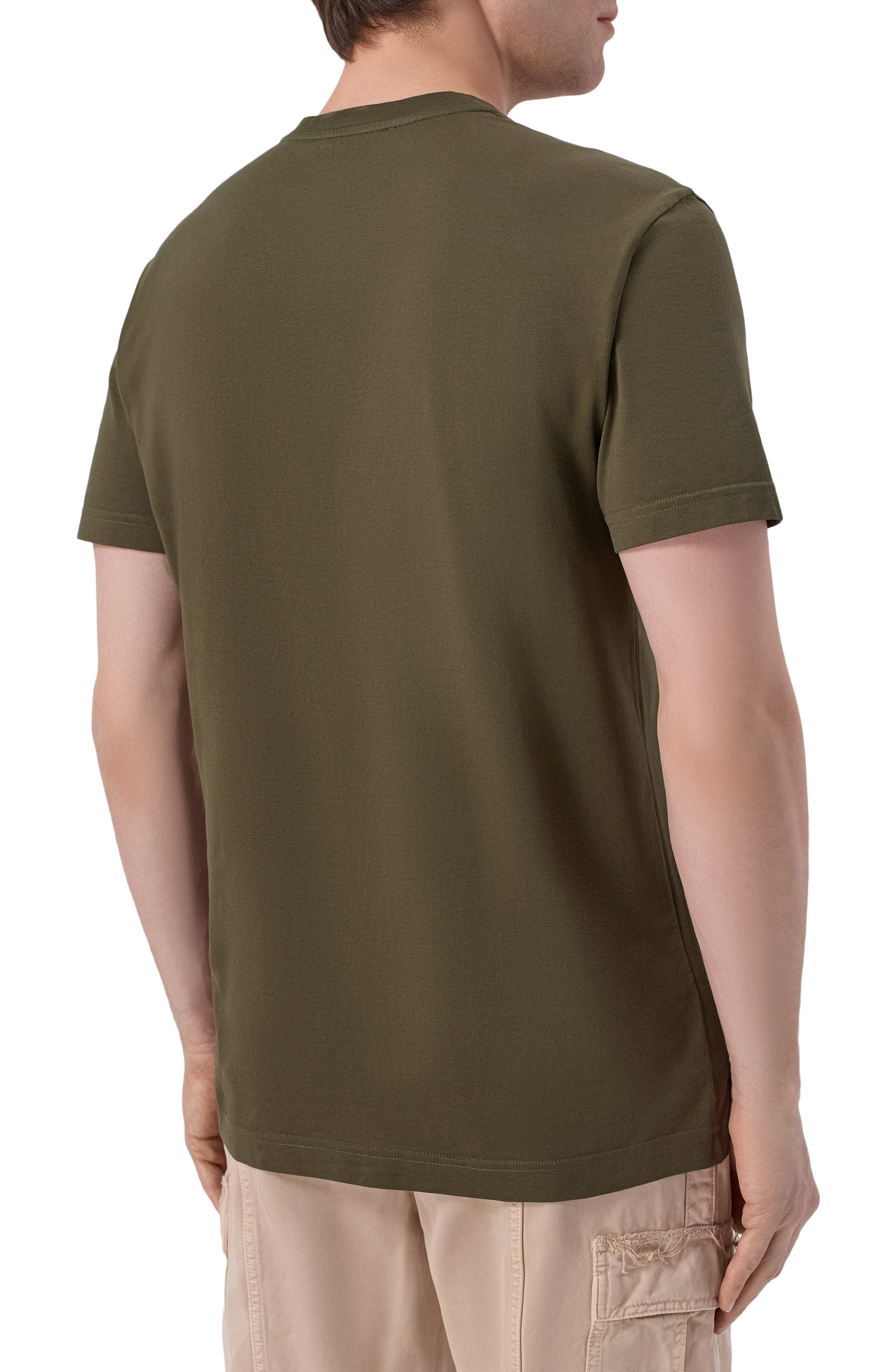 Хлопковая футболка DOLCE & GABBANA хаки цвета по цене 89950 руб., арт. G8RN8Z/G7PPA, фото 4 Хлопковая футболка DOLCE & GABBANA, арт. G8RN8Z/G7PPA, фото 4