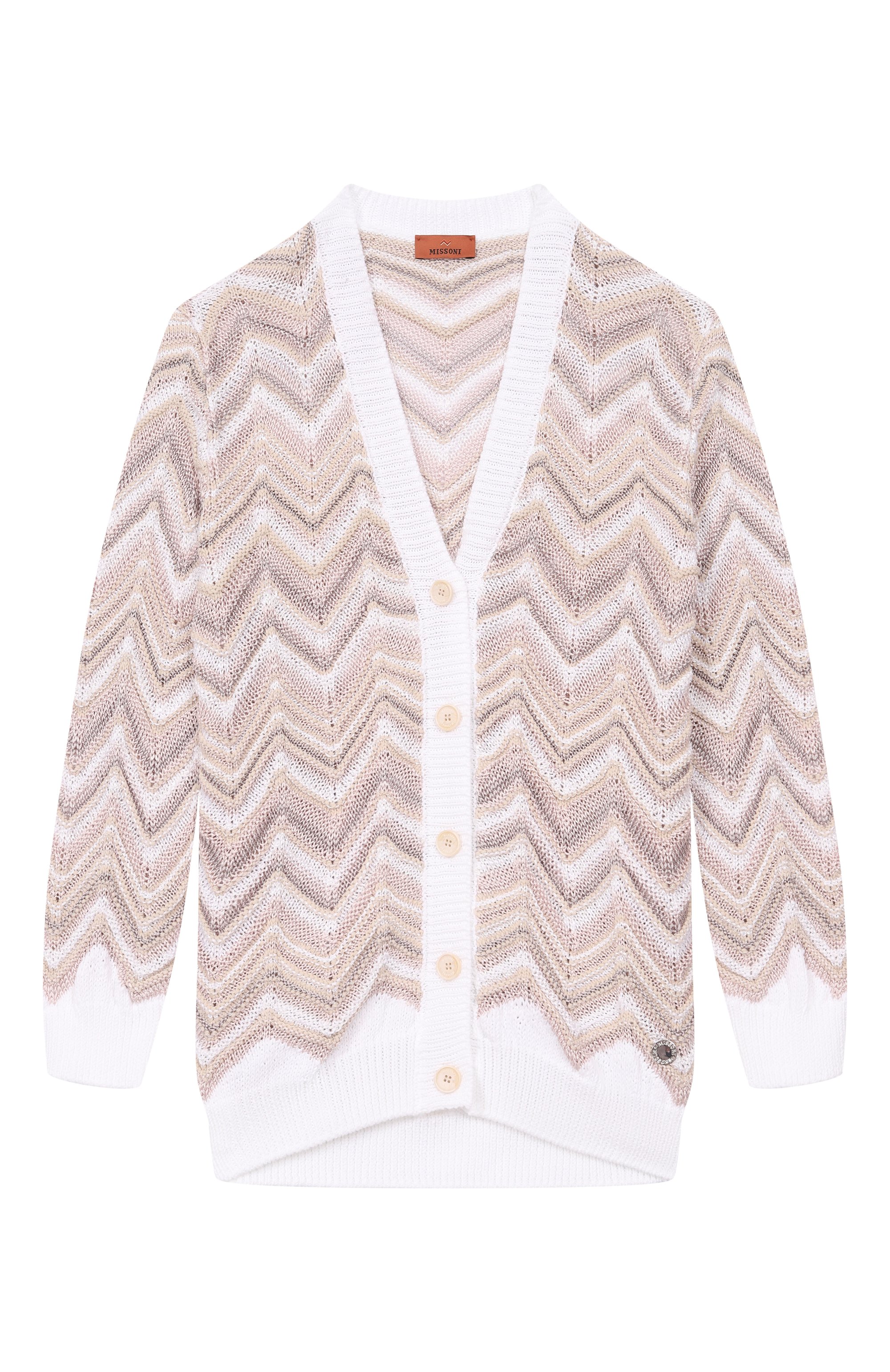 Кардиган MISSONI бежевого цвета по цене 49950 руб., арт. MY9A20/X0257_001, фото 1 Кардиган MISSONI, арт. MY9A20/X0257_001, фото 1