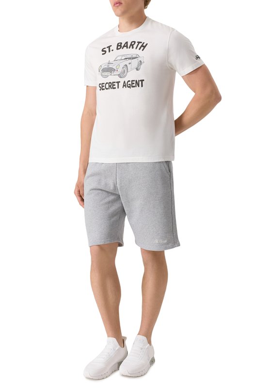 Хлопковая футболка MC2 Saint Barth STBM TSHIRT MAN/04730H Белый  STBM TSHIRT MAN/04730H Фото 2