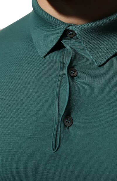 Шерстяное поло LORO PIANA зеленого цвета по цене 299500 руб., арт. FAM1878, фото 5 Шерстяное поло LORO PIANA, арт. FAM1878, фото 5
