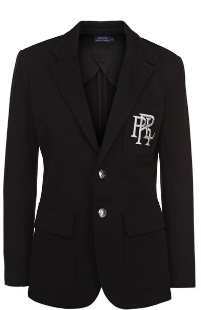 Женский приталенный однотонный жакет с логотипом бренда POLO RALPH LAUREN, арт. V38/XZ8NL/XY8NL