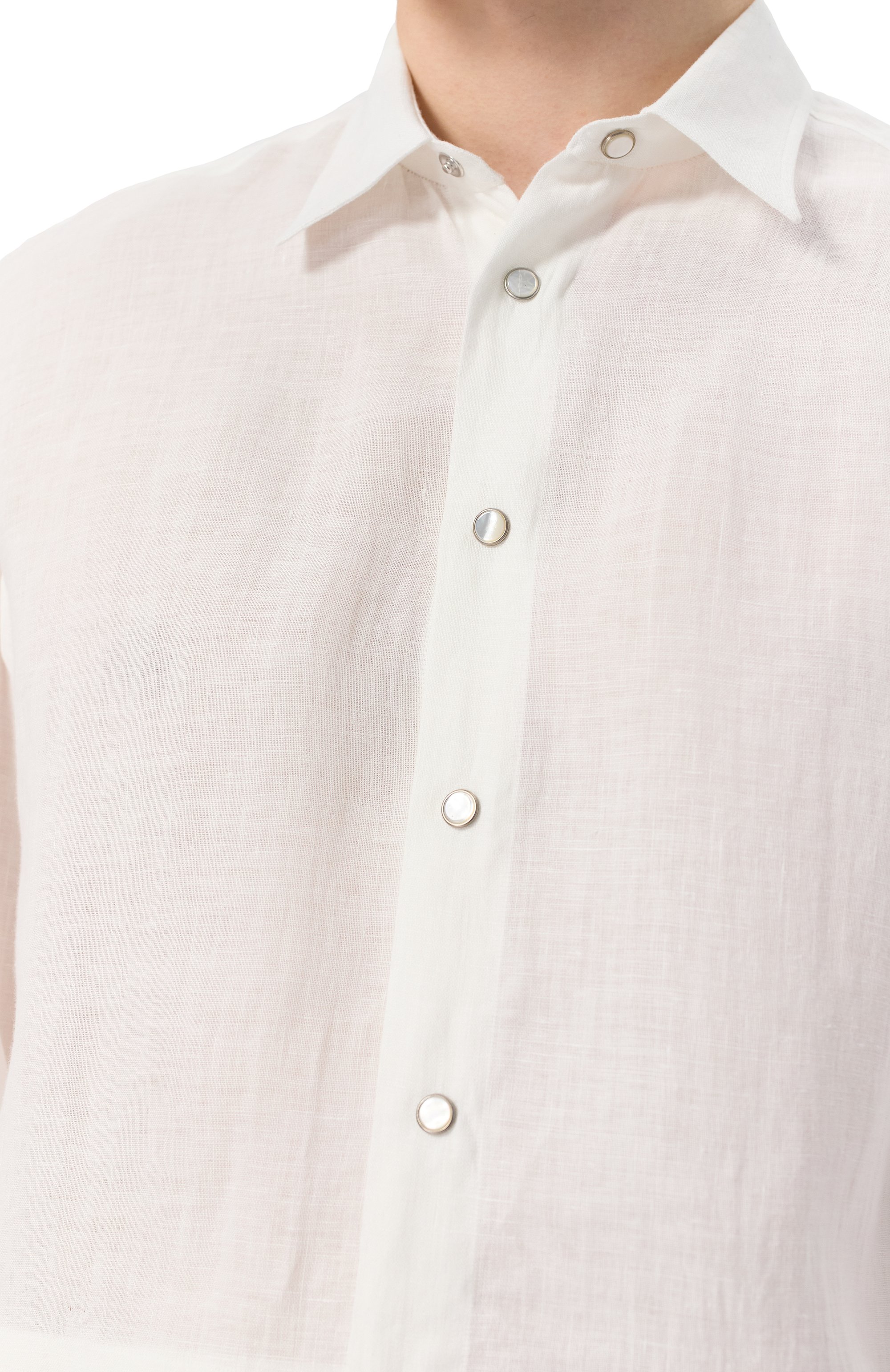 Льняная рубашка KITON, арт. UMCBUBAH0928601, фото 5