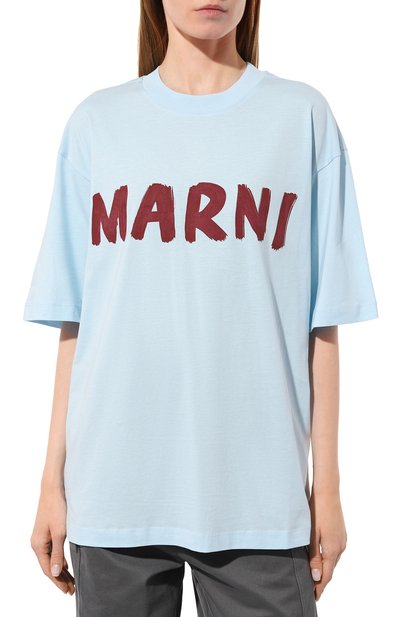 Хлопковая футболка MARNI, арт. THJET49EPH/USCS11, фото 3