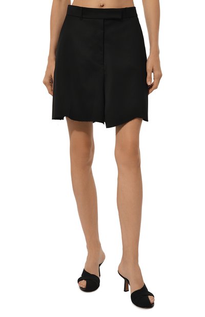 Шерстяная юбка PERVERT черного цвета по цене 28000 руб., арт. PE23/SK02/60-08, фото 3 Шерстяная юбка PERVERT, арт. PE23/SK02/60-08, фото 3