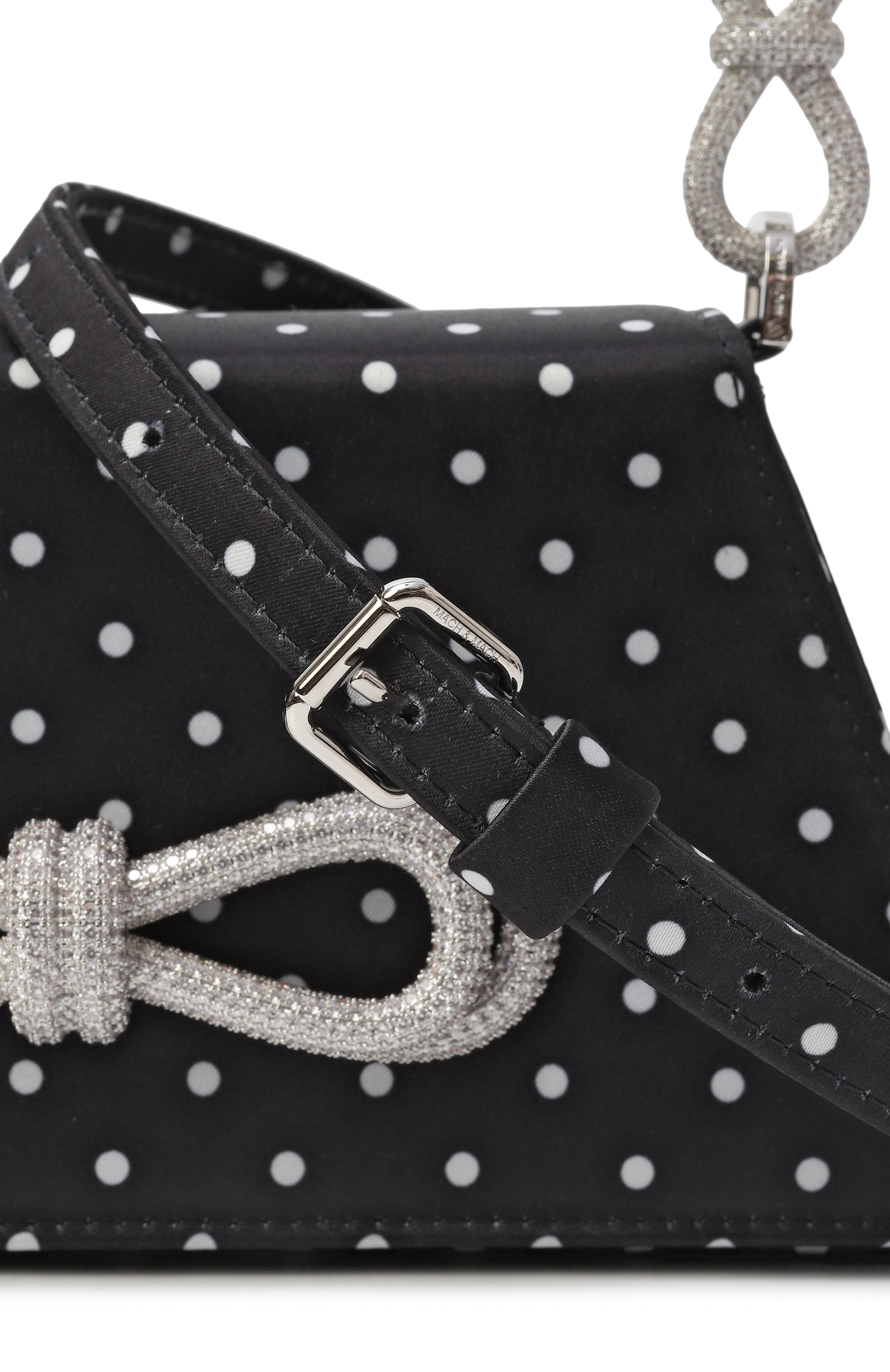 Сумка double bow samantha medium MACH & MACH, арт. PF25-B0101-D0T-BLWH, фото 3