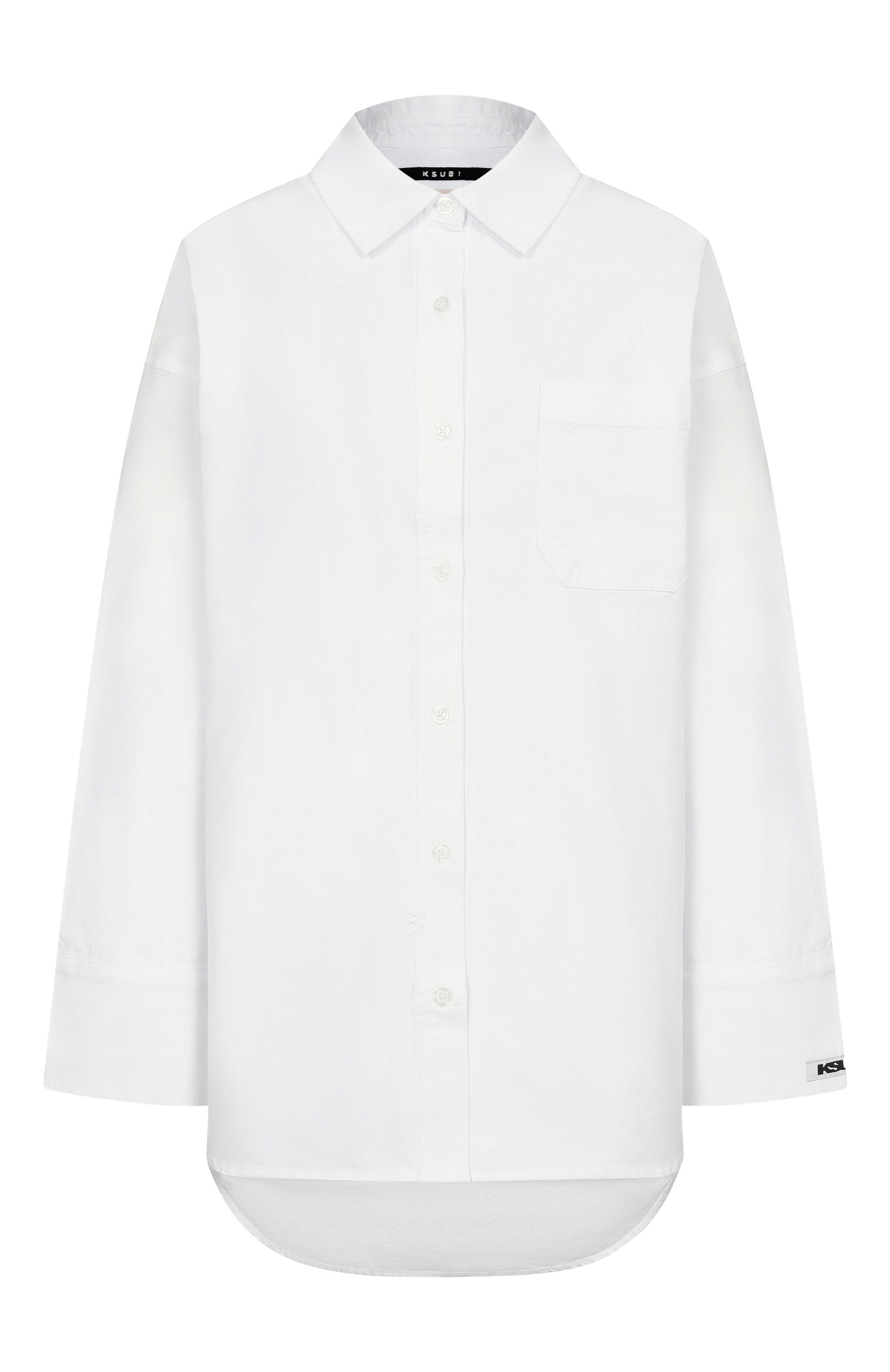 Хлопковая рубашка KSUBI белого цвета по цене 26200 руб., арт. WEX24SH007, фото 1 Хлопковая рубашка KSUBI, арт. WEX24SH007, фото 1