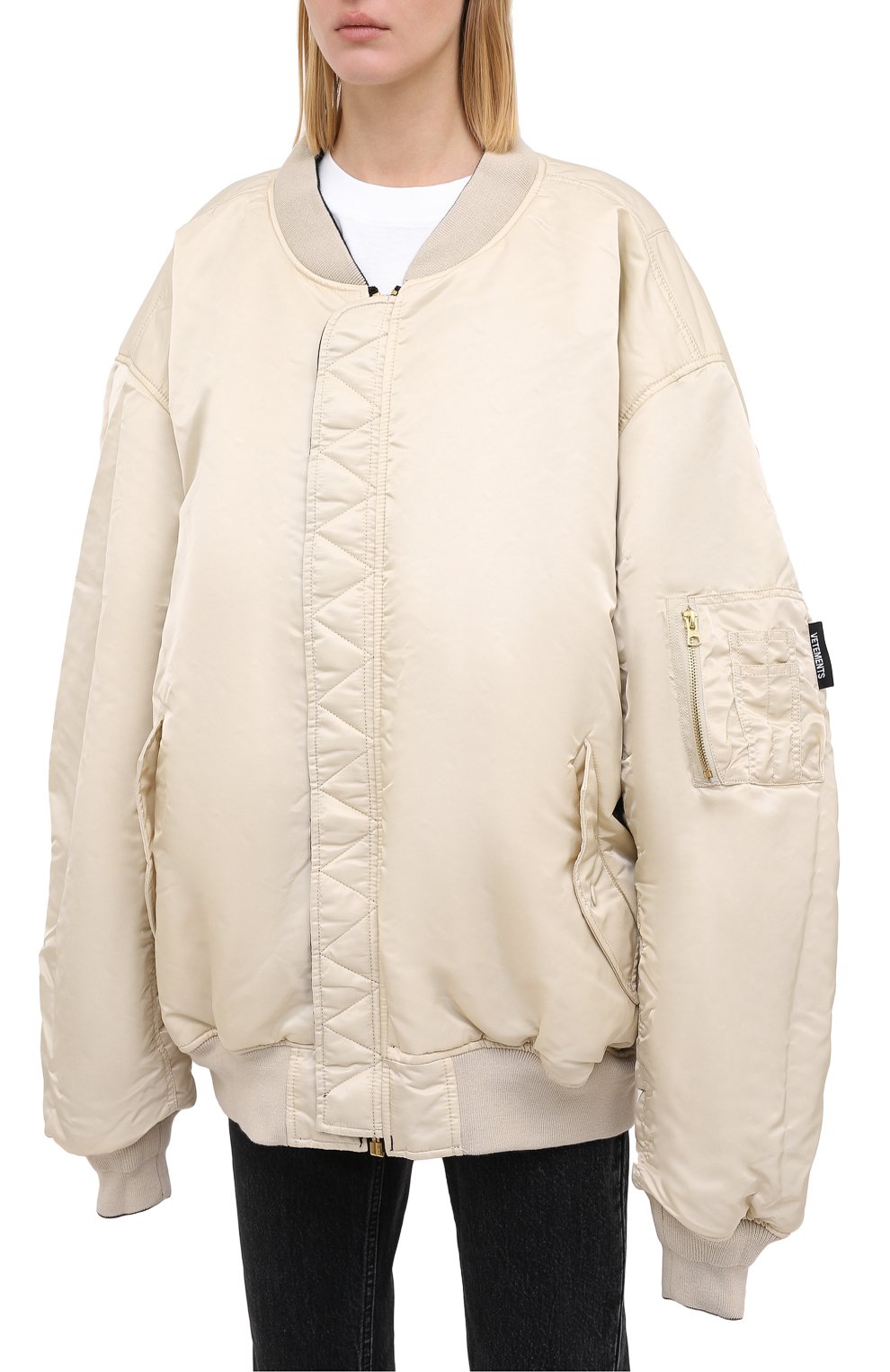 Двусторонний бомбер VETEMENTS, арт. WAH21JA001 1307/BLACK/WHITE, фото 7