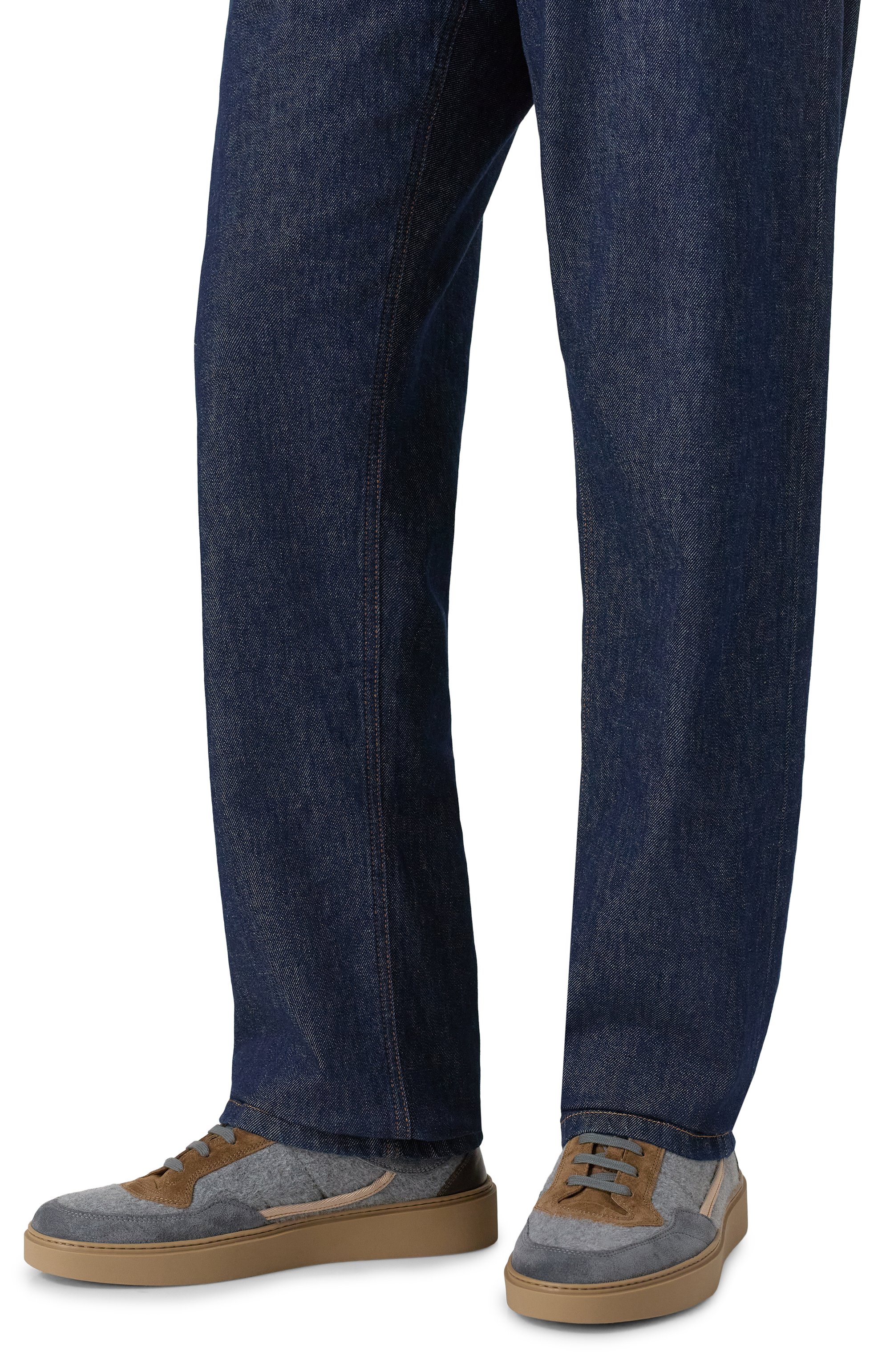 Комбинированные кеды CAMERLENGO серого цвета по цене 54750 руб., арт. 16874/M0NTECARL0 LANA, фото 3 Комбинированные кеды CAMERLENGO, арт. 16874/M0NTECARL0 LANA, фото 3