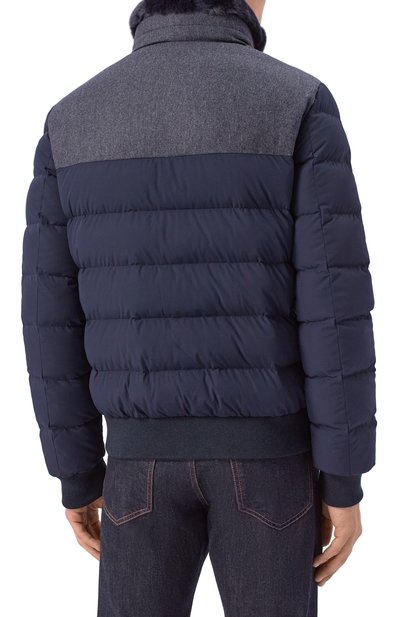 Пуховый бомбер с воротником из кролика HETREGO, арт. 8P512R/B0RIS/FH2-26, фото 4