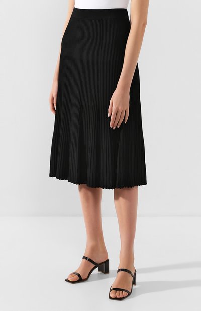 Юбка из вискозы MICHAEL MICHAEL KORS черного цвета по цене 29800 руб., арт. MH97F32BFD, фото 3 Юбка из вискозы MICHAEL MICHAEL KORS, арт. MH97F32BFD, фото 3