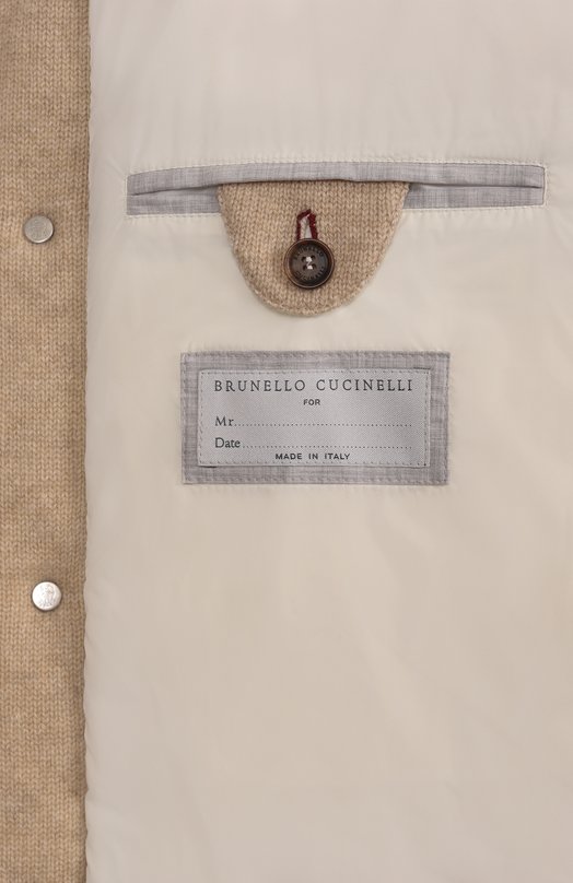 Кашемировая куртка-рубашка Brunello Cucinelli M227PV106 Бежевый  M227PV106 Фото 7