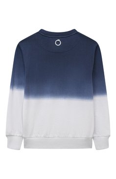 Детский хлопковый свитшот TRUSSARDI JUNIOR синего цвета, арт. TBP23002FE | Фото 2 (Материал внешний: Хлопок; Рукава: Длинные; Мальчики Кросс-КТ: Свитшот-одежда; Драгоценные камни: Проставлено; Материал сплава: Проставлено)