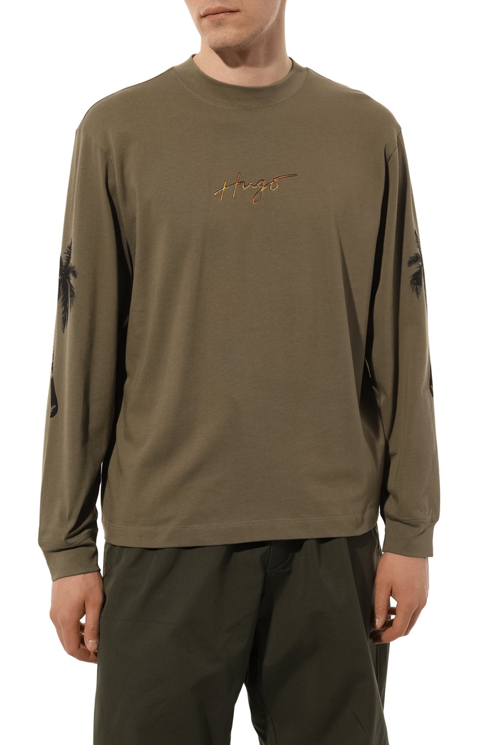 Хлопковый лонгслив HUGO, арт. 50488339, фото 3