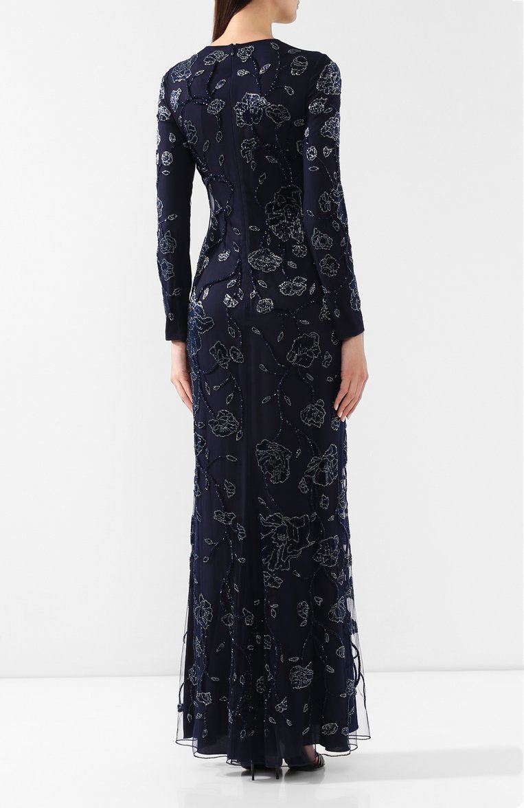Женское платье RALPH LAUREN синего цвета, арт. 290743198 | Фото 4 (Статус проверки: Проверена категория, Проверено; Материал внешний: Синтетический материал; Рукава: Длинные; Случай: Вечерний; Стили: Кэжуэл; Женское Кросс-КТ: Платье-одежда; Длина Ж (юбки, платья, шорты): Макси; Автоматизация состава: Проставлено; Автоматизация ТО: Проставлено; Автоматизация Diginetica: Проверено)