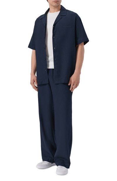 Мужская рубашка изо льна и вискозы EMPORIO ARMANI, арт. EM000593/AF20590