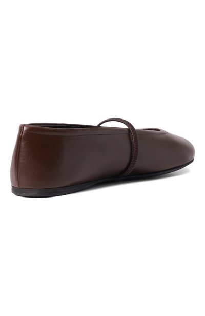 Кожаные балетки MIU MIU коричневого цвета по цене 117500 руб., арт. 5F334EF005/070, фото 5 Кожаные балетки MIU MIU, арт. 5F334EF005/070, фото 5