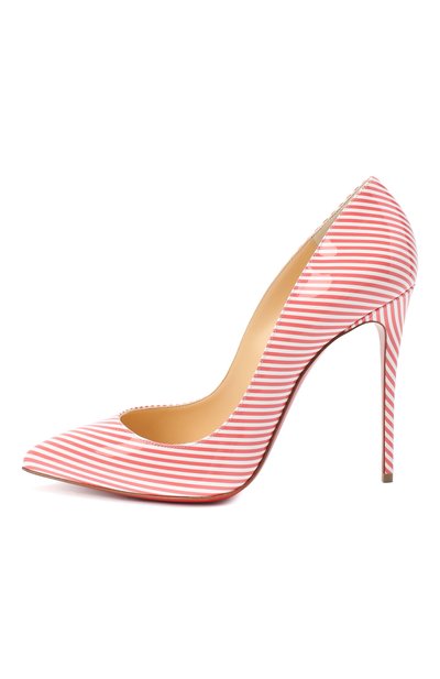 Кожаные туфли pigalle follies 100 CHRISTIAN LOUBOUTIN, арт. pigalle follies 100 patent stripes, фото 3