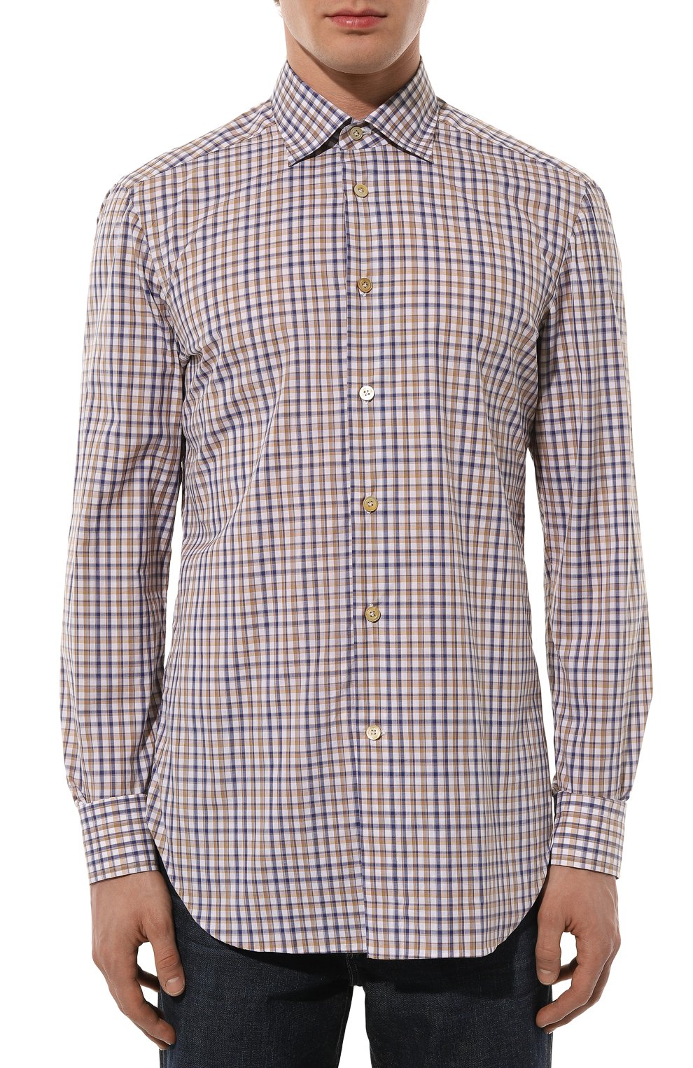 Хлопковая рубашка KITON, арт. UCIH08879, фото 3