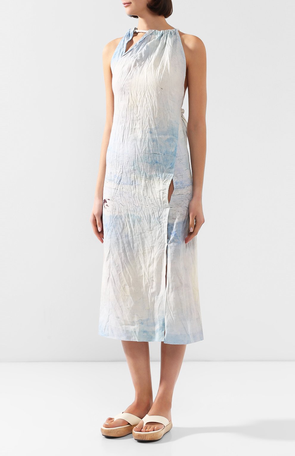 Льняное платье ACNE STUDIOS голубого цвета по цене 145500 руб., арт. A20192, фото 3 Льняное платье ACNE STUDIOS, арт. A20192, фото 3