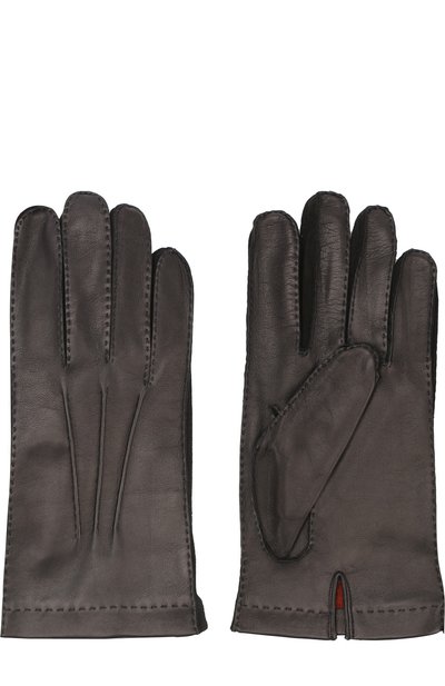 Кожаные перчатки с подкладкой из смеси кашемира и шелка LORO PIANA, арт. FAF4256, фото 2