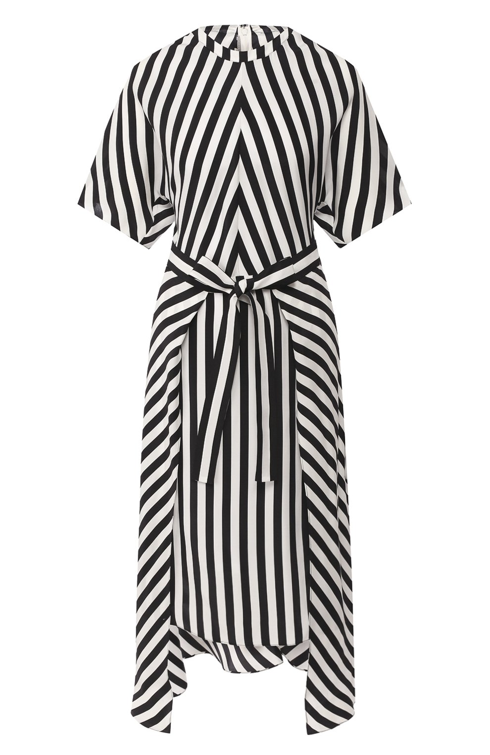 Шелковое платье STELLA MCCARTNEY черно-белого цвета по цене 129500 руб., арт. 600944/S0A48, фото 1 Шелковое платье STELLA MCCARTNEY, арт. 600944/S0A48, фото 1