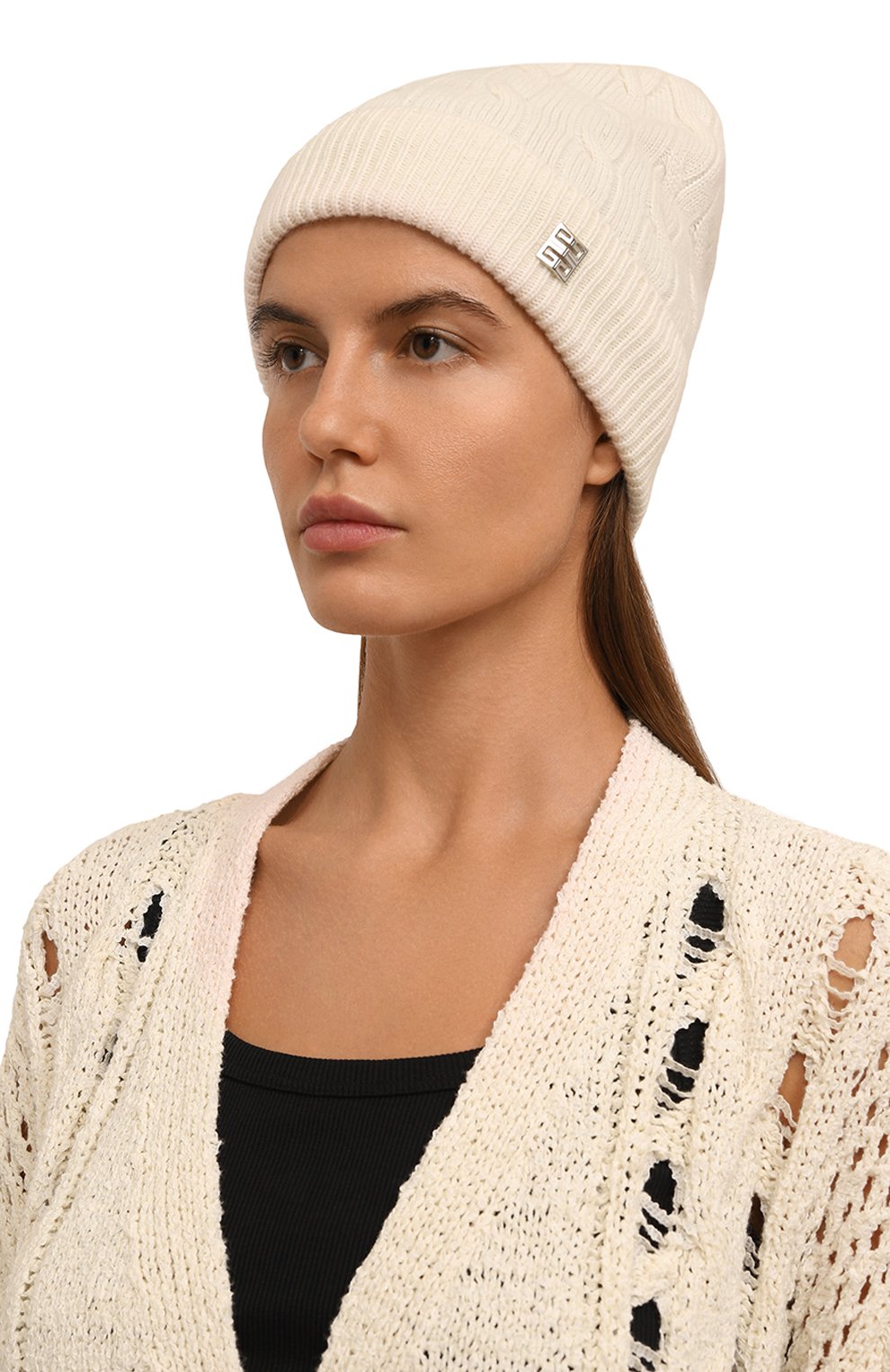 Кашемировая шапка GIVENCHY кремового цвета по цене 36900 руб., арт. GVCAPP/U7740, фото 2 Кашемировая шапка GIVENCHY, арт. GVCAPP/U7740, фото 2