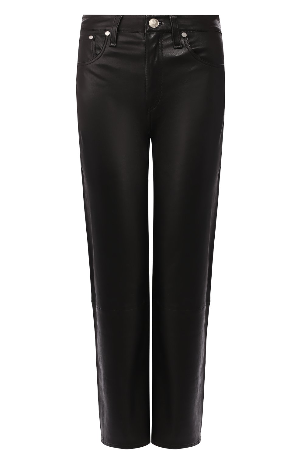 Кожаные брюки RAG AND BONE черного цвета по цене 84050 руб., арт. WAW19F7027LG27, фото 1 Кожаные брюки RAG AND BONE, арт. WAW19F7027LG27, фото 1