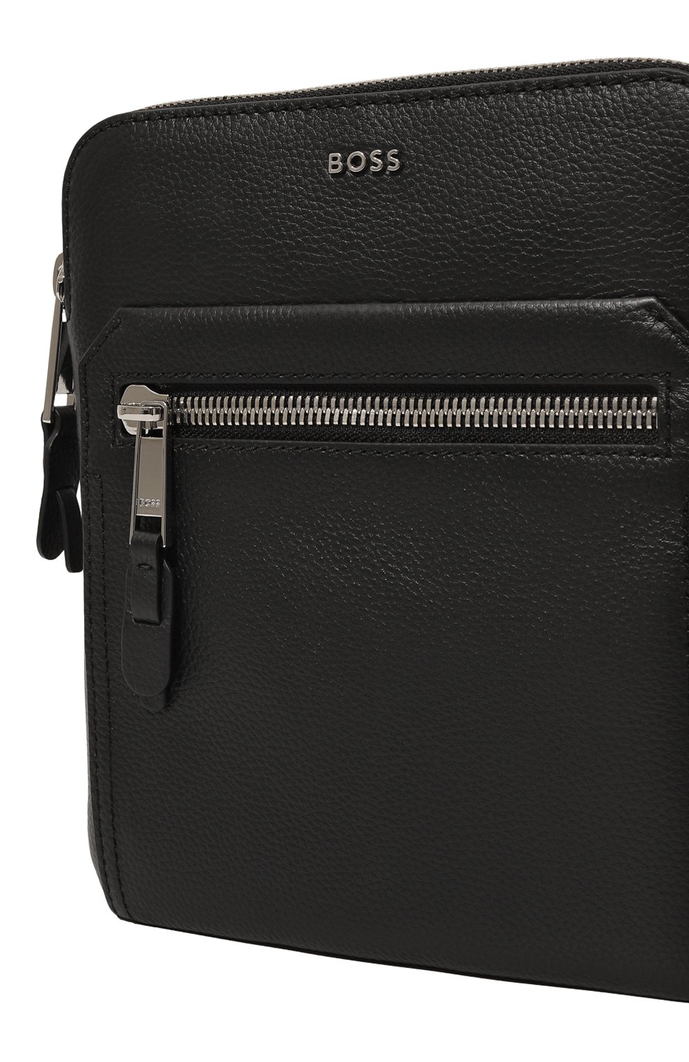 Кожаная сумка BOSS черного цвета по цене 33300 руб., арт. 50503699, фото 3 Кожаная сумка BOSS, арт. 50503699, фото 3