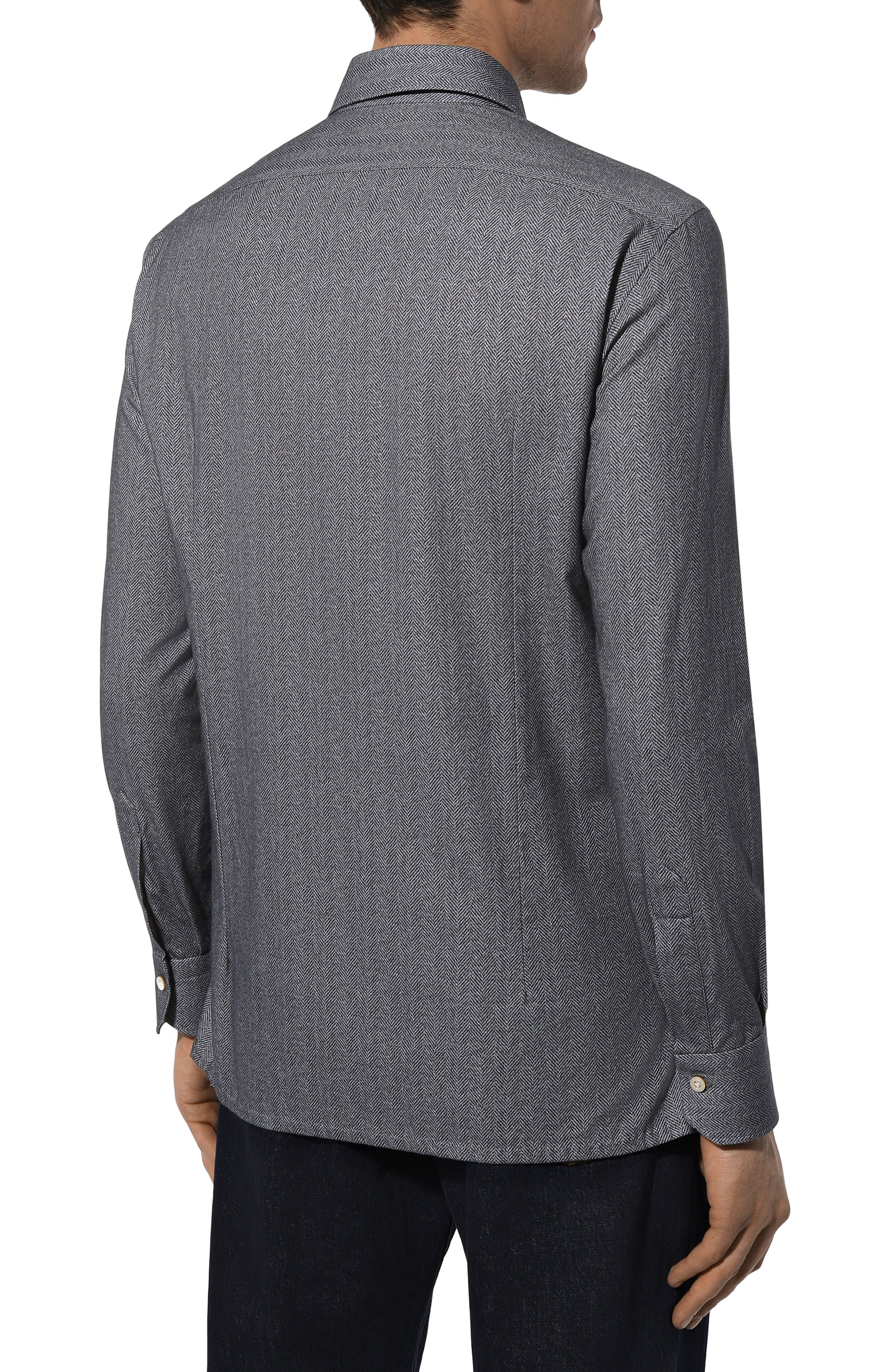 Хлопковая рубашка KITON, арт. UMCNERH0908604, фото 4