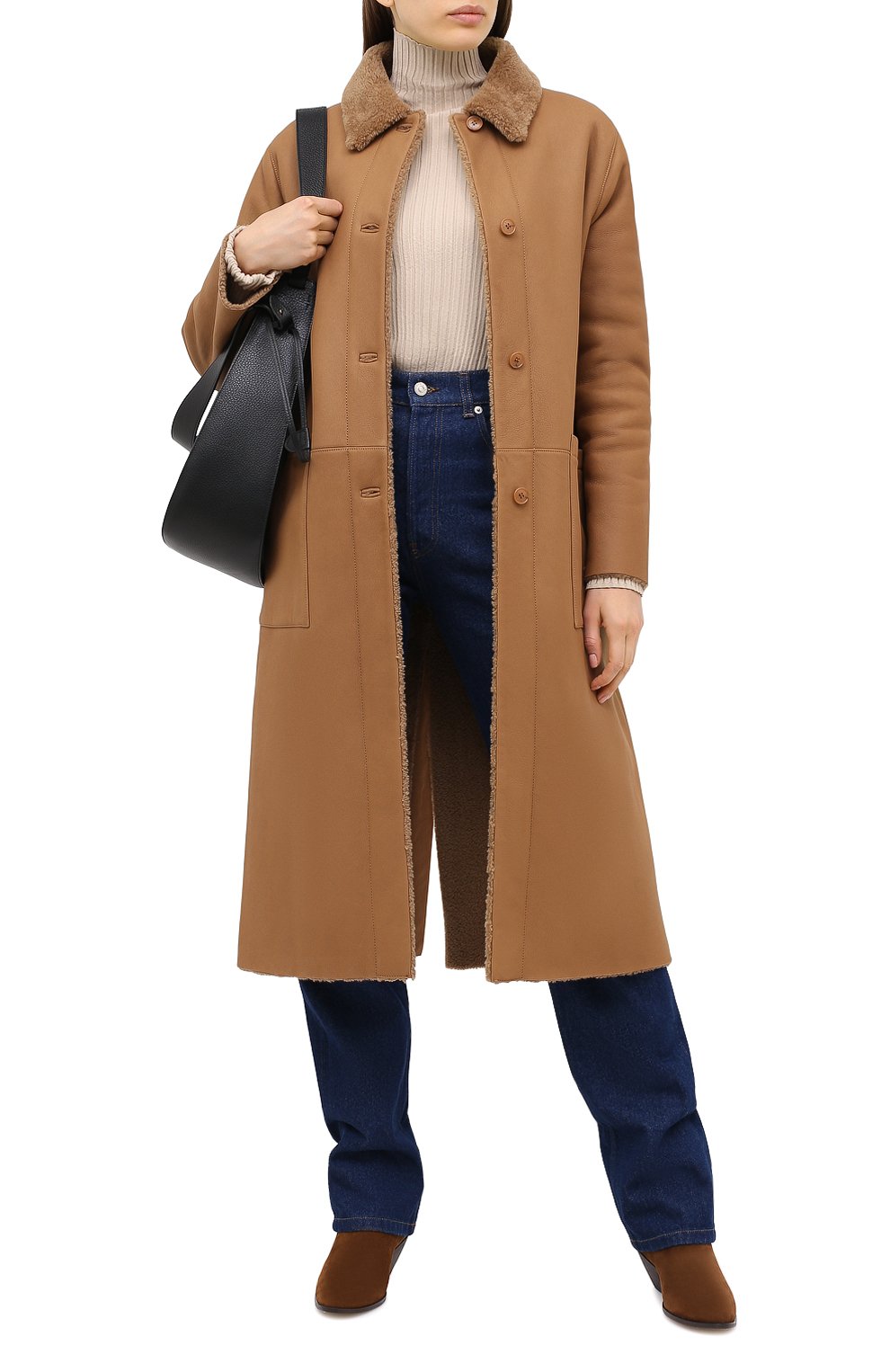 Дубленка INES&MARECHAL коричневого цвета по цене 454000 руб., арт. HUSSARD, фото 2 Дубленка INES&MARECHAL, арт. HUSSARD, фото 2