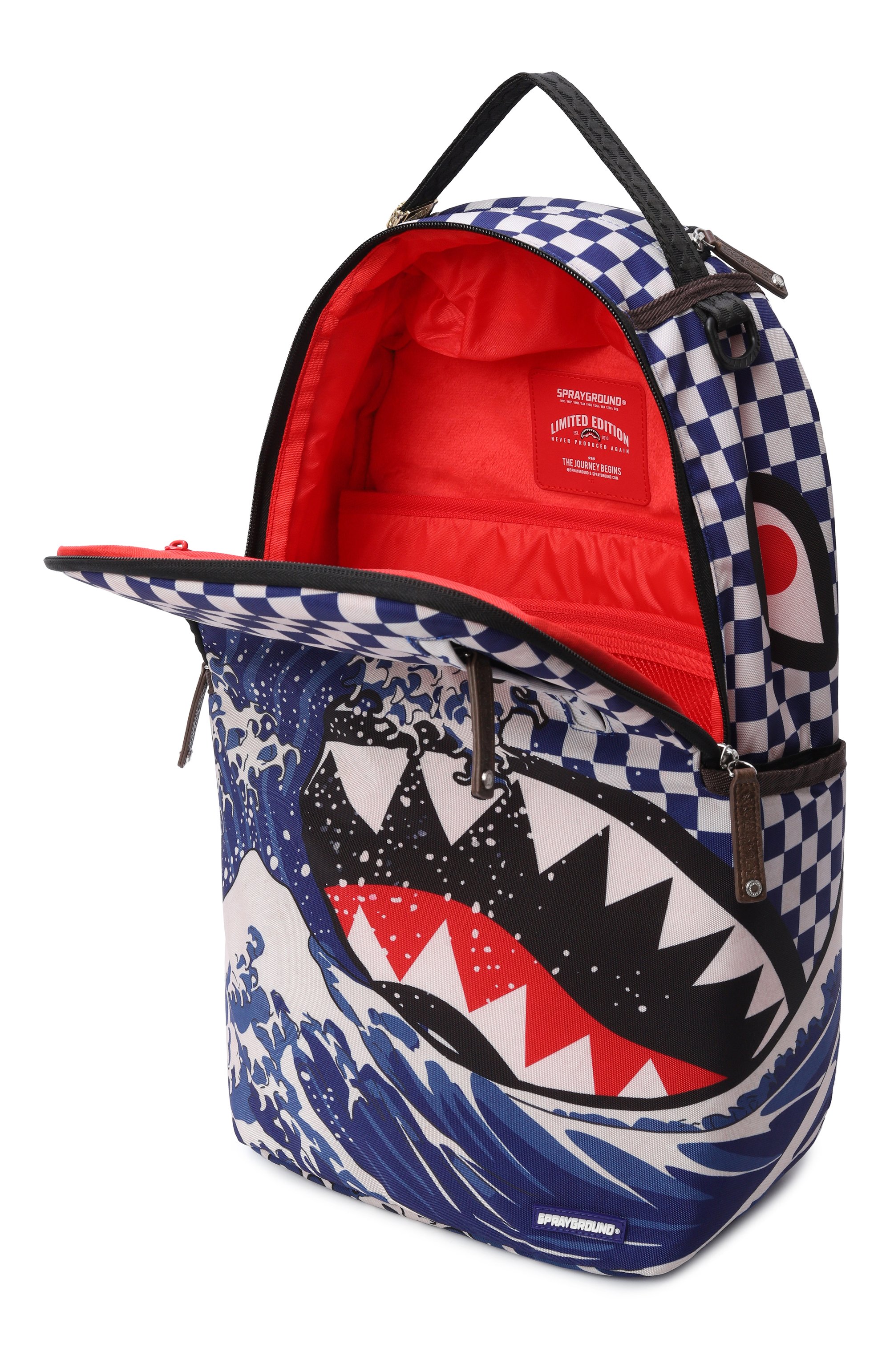 Рюкзак ichimatsu-moyo camokawa SPRAYGROUND синего цвета по цене 17600 руб., арт. 910B8810NSZ/ICHIMATSU-M0Y0 CAM0KAWA DLX-C0TT0N BAC, фото 3 Рюкзак ichimatsu-moyo camokawa SPRAYGROUND, арт. 910B8810NSZ/ICHIMATSU-M0Y0 CAM0KAWA DLX-C0TT0N BAC, фото 3