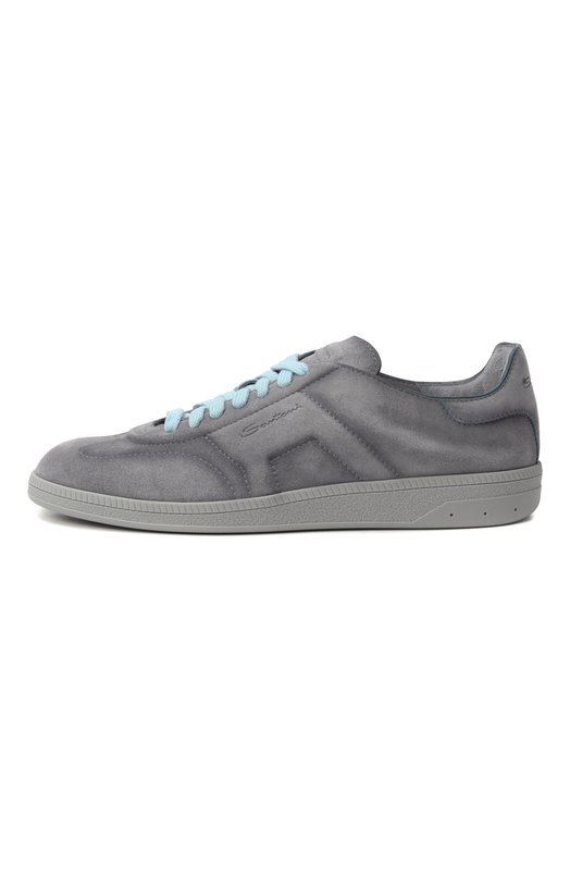 Замшевые кеды Santoni WBPG61415AIATTYD Серый  WBPG61415AIATTYD Фото 4