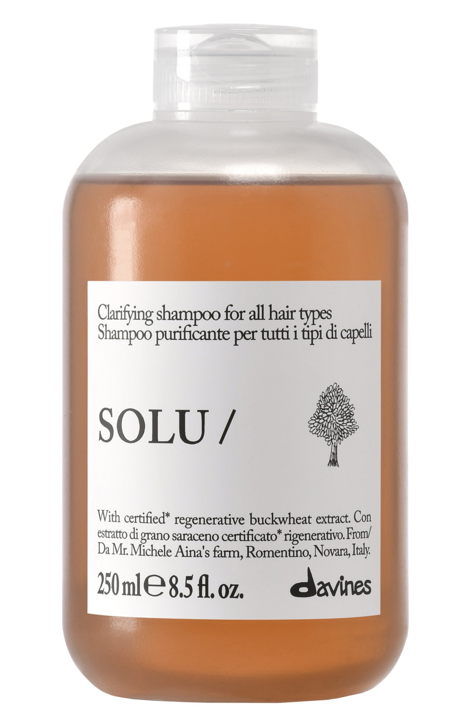 Шампунь для глубокого очищения всех типов волос solu (250ml) DAVINES, арт. 70014, фото 1