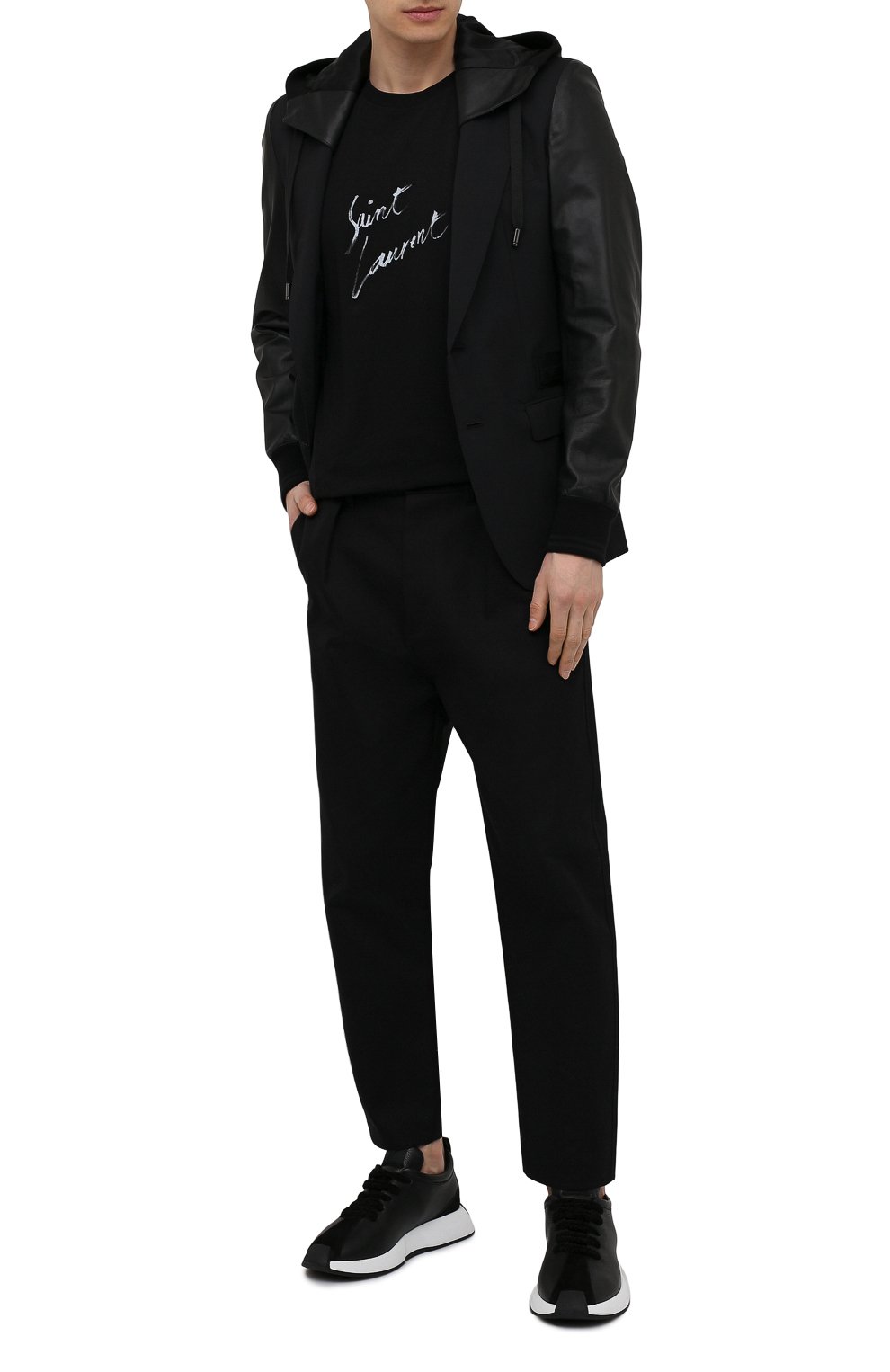 Кожаные кроссовки ferox GIUSEPPE ZANOTTI DESIGN черного цвета по цене 48700 руб., арт. RM10014/003, фото 2 Кожаные кроссовки ferox GIUSEPPE ZANOTTI DESIGN, арт. RM10014/003, фото 2